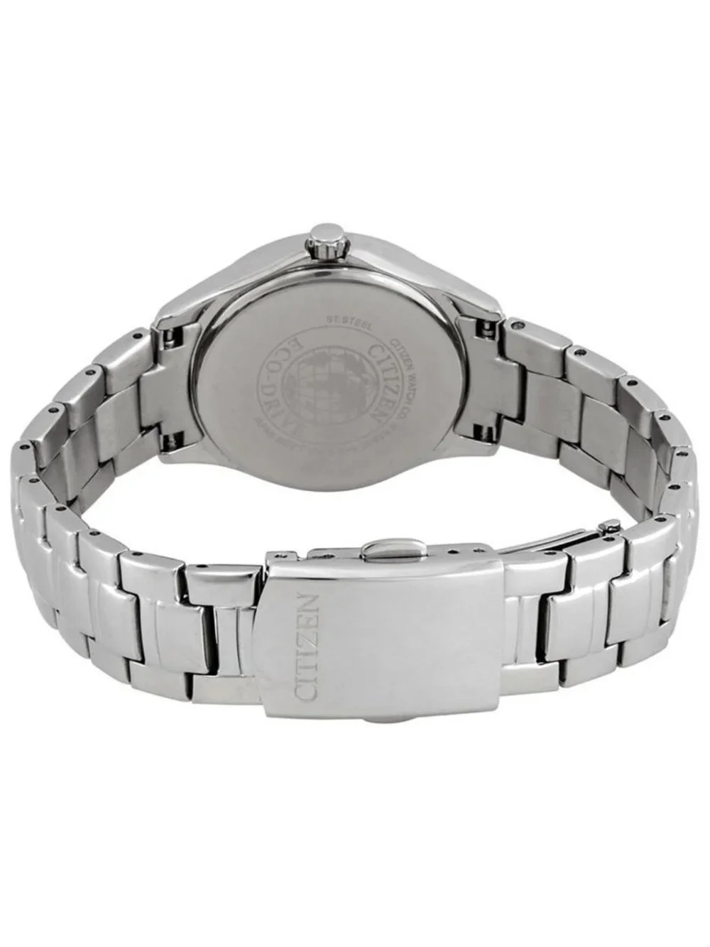 NWT Citizen Silhouette Crystal Eco-Drive Blue Dial Stainless Steel Ladies Watch